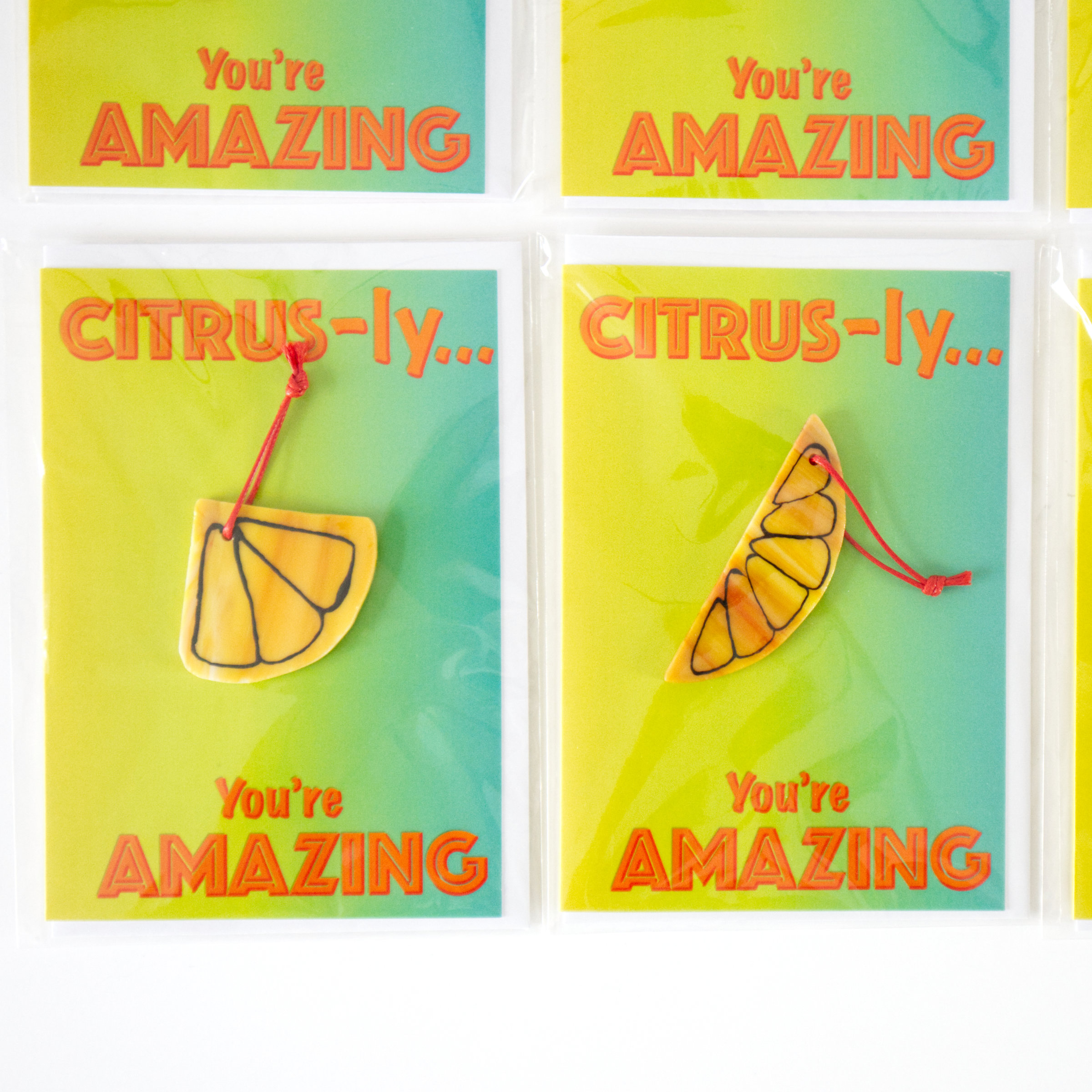 Citrus Slice Hand painted Glass Ornament (ORANGES)