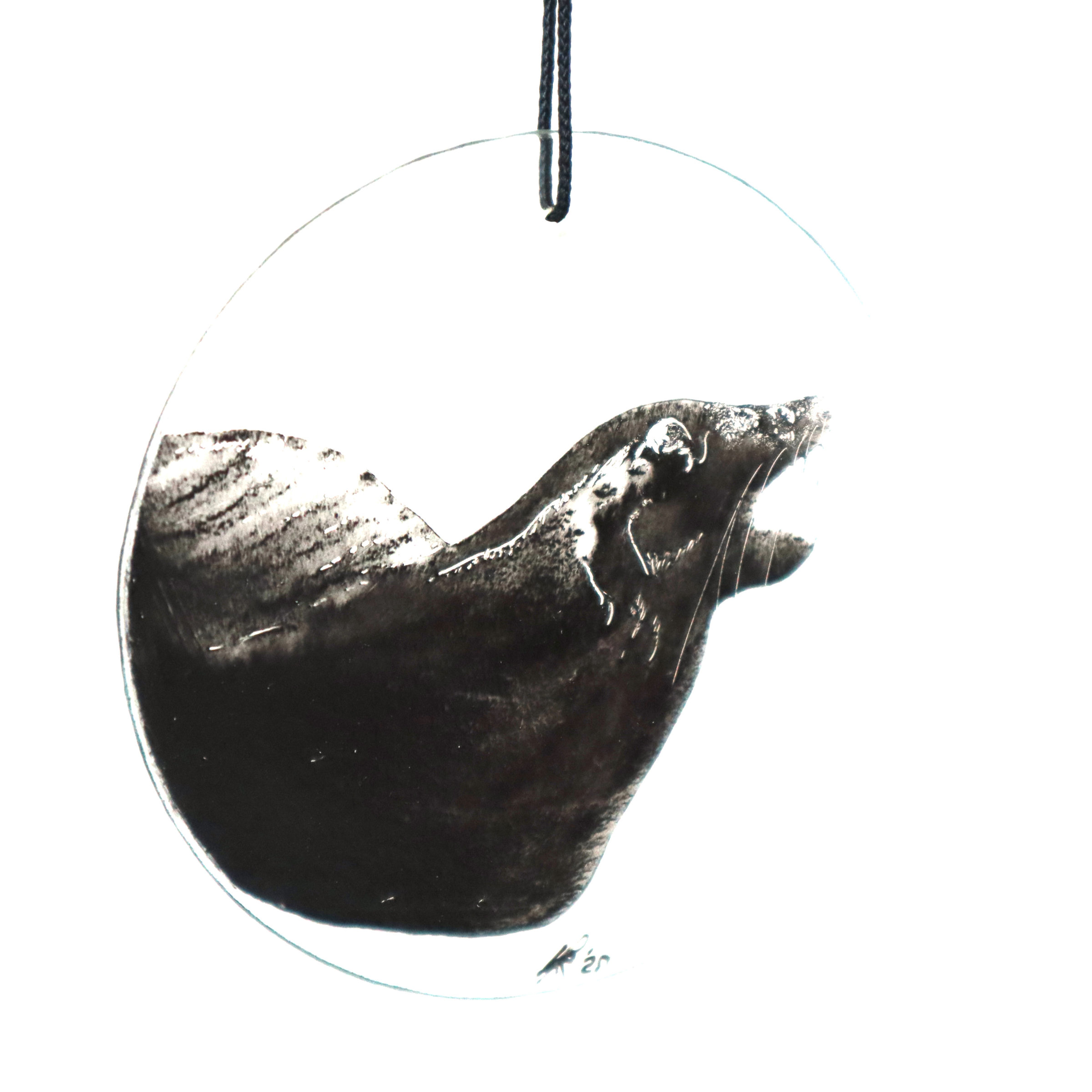 Sea Lion Glass Hand painted Hanging Ornaments