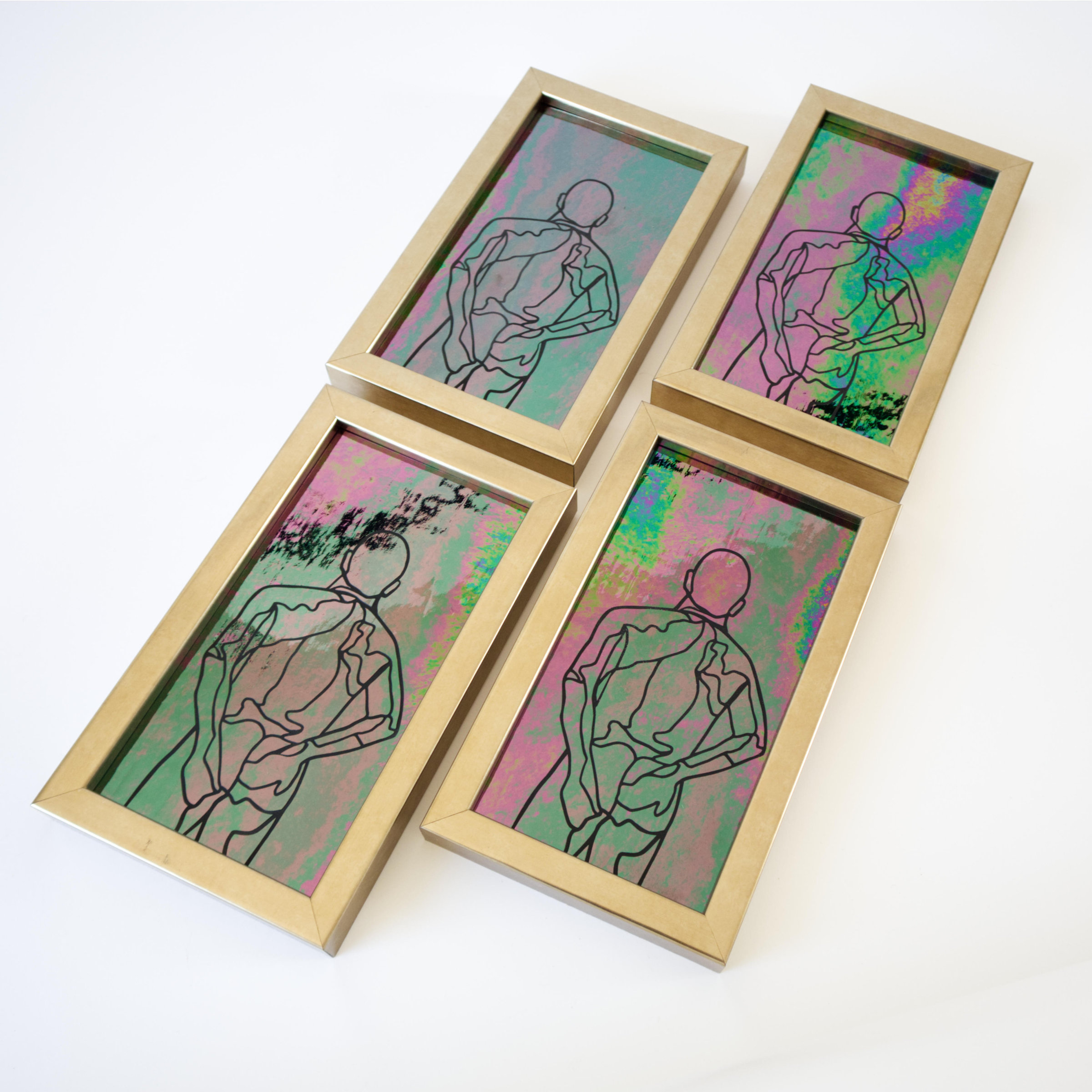 Iridescent Glass 'Stealth' nudes. 