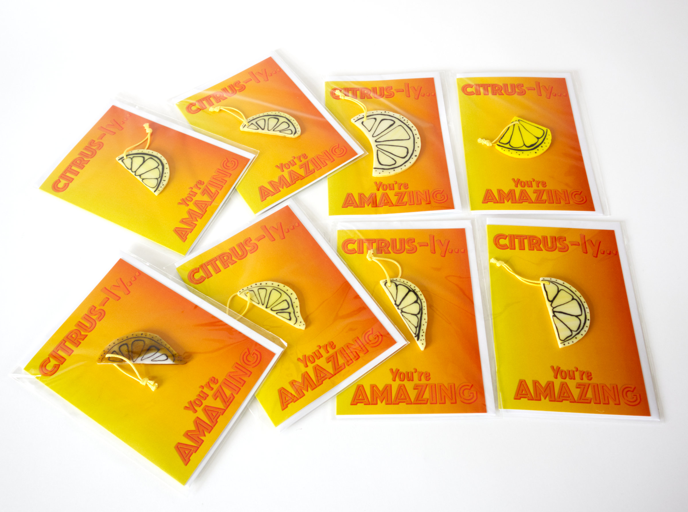 Citrus Slice Hand painted Glass Ornament (OPAQUE)