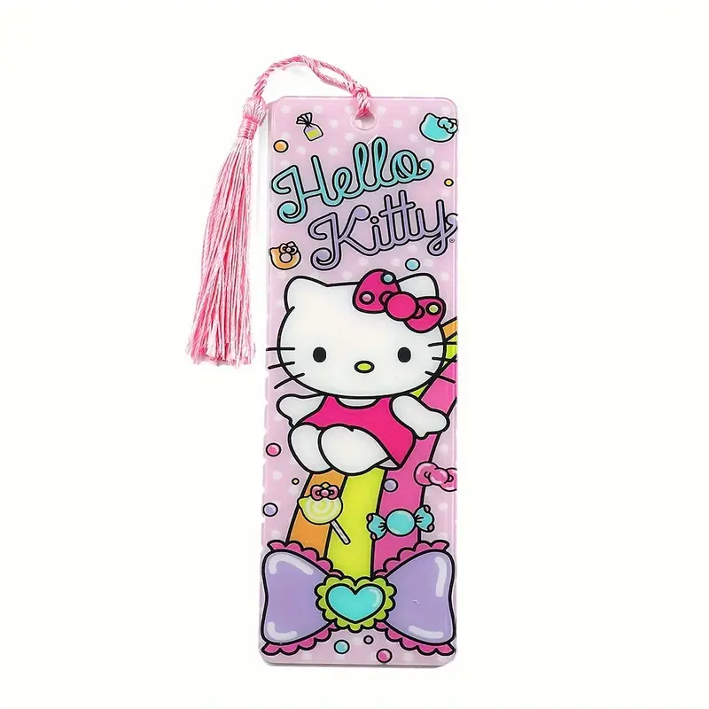 Pair of 6"x2" Hello Kitty Acrylic Bookmarks with Tassels