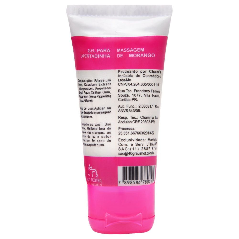 APERTADINHA ADSTRINGENTE AROMÁTICO MORANGO 15G 40GRAUS
