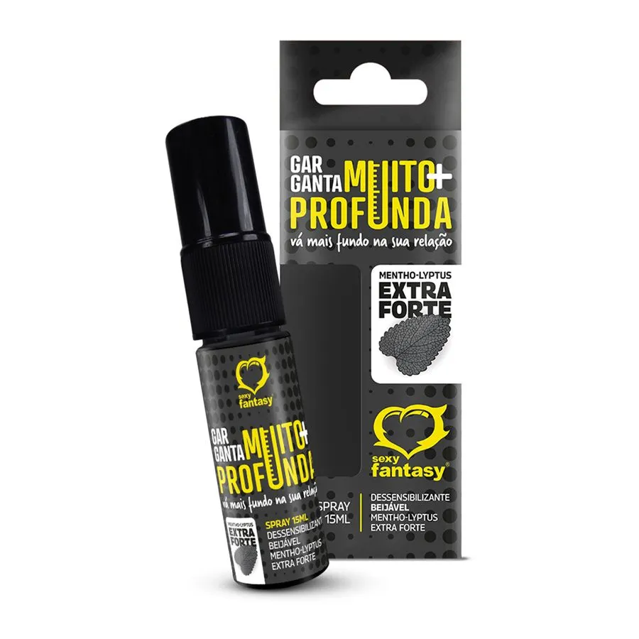 GARGANTA MUITO MAIS PROFUNDA ICE DESSENSIBILIZANTE EM SPRAY BEIJÁVEL 15ML SEXY FANTASY
