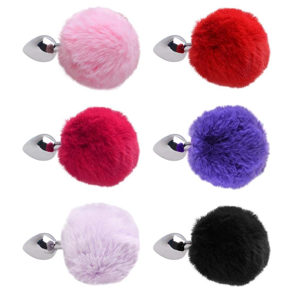 PLUG ANAL P AÇO POMPOM COELHO SEXY IMPORT
