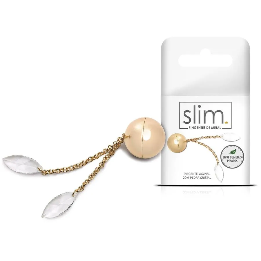 PINGENTE VAGINAL COM PEDRA CRISTAL- 2,4CM LINHA SLIM SEXY FANTASY
