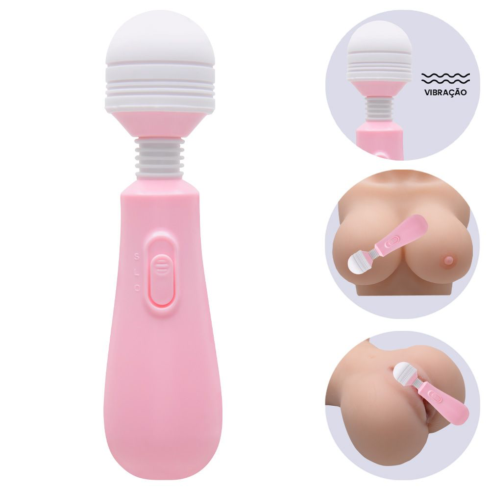 VIBRADOR VARINHA MÁGICA 2 VIBRAÇÕES FLEXÍVEL 15 X 3CM