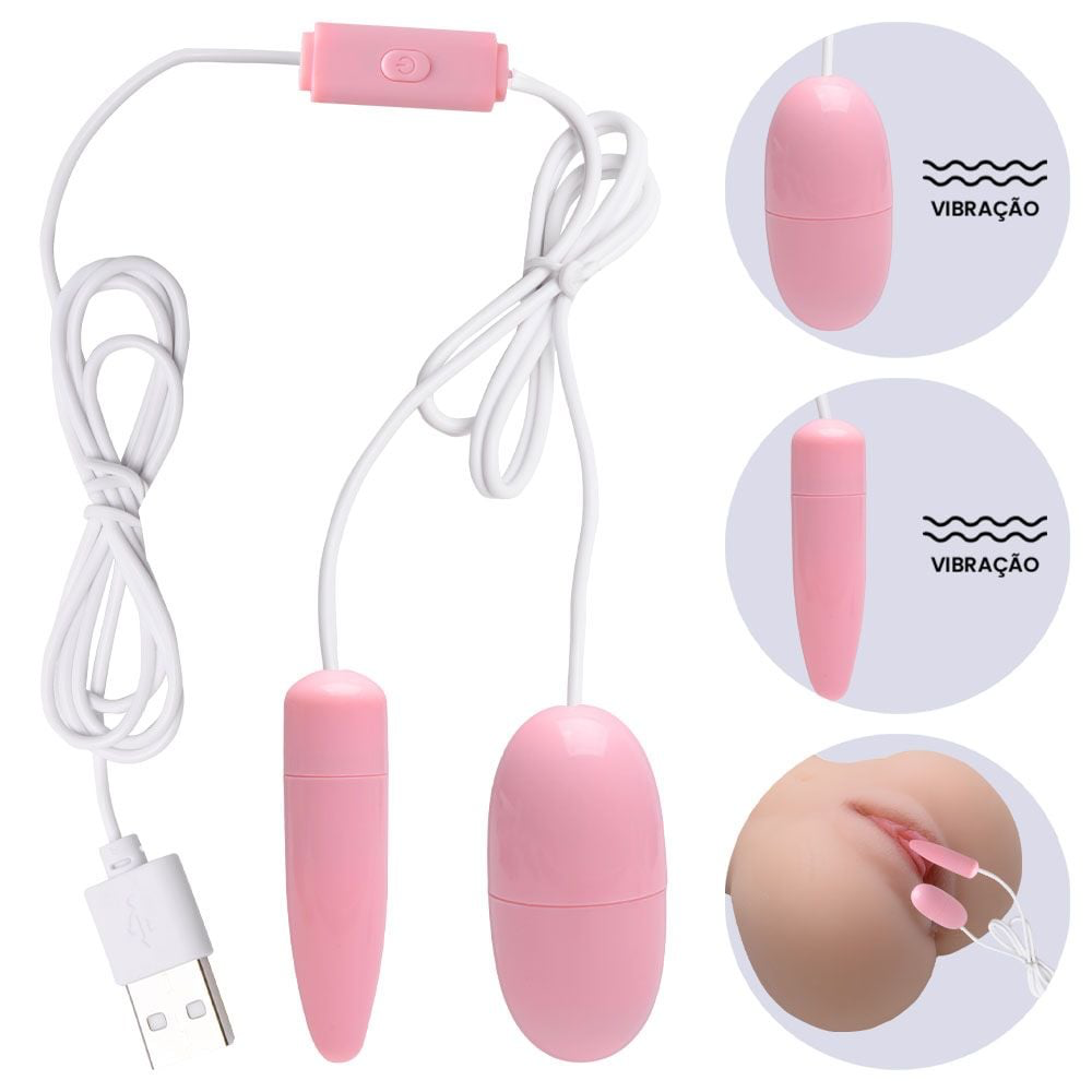 CÁPSULA DUPLA VIBRATÓRIA USB 12 MODOS