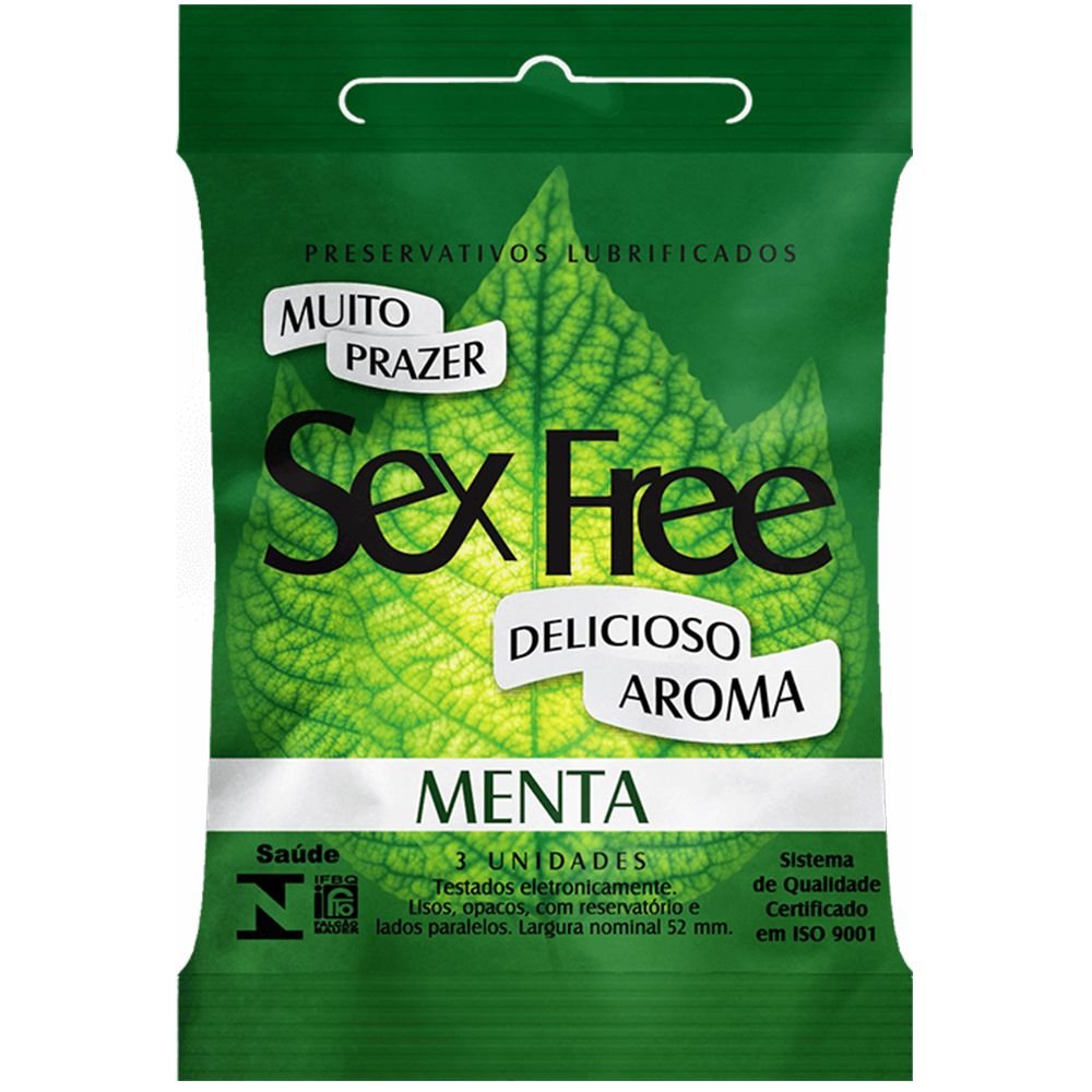PRESERVATIVO MENTA COM 3 UNIDADES