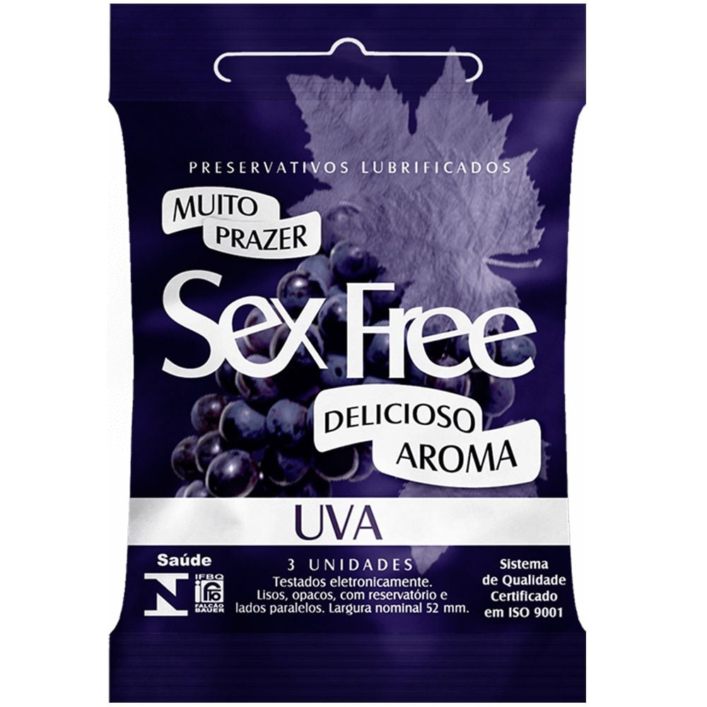 PRESERVATIVO UVA COM 3 UNIDADES