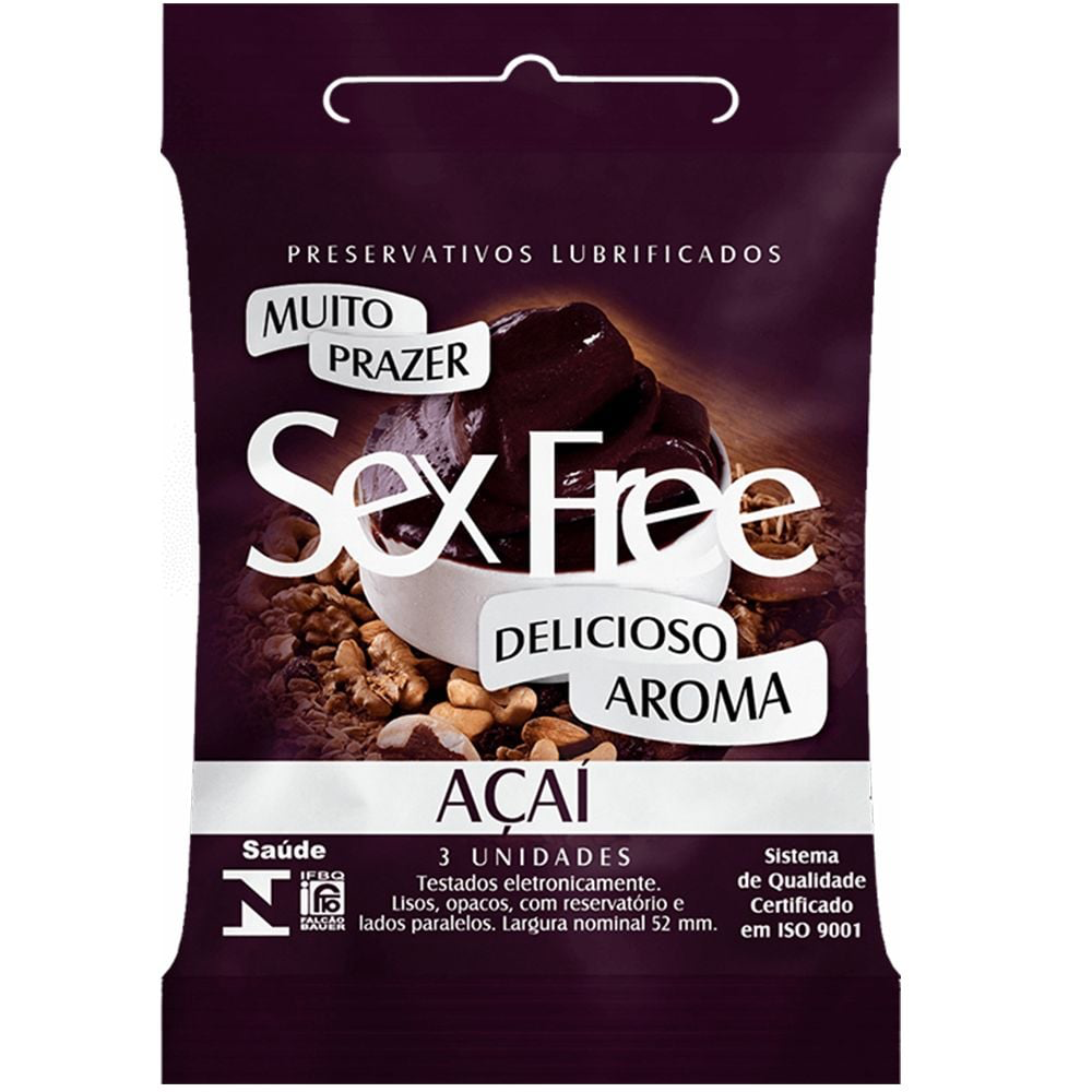 PRESERVATIVO AÇAÍ COM 3 UNIDADES