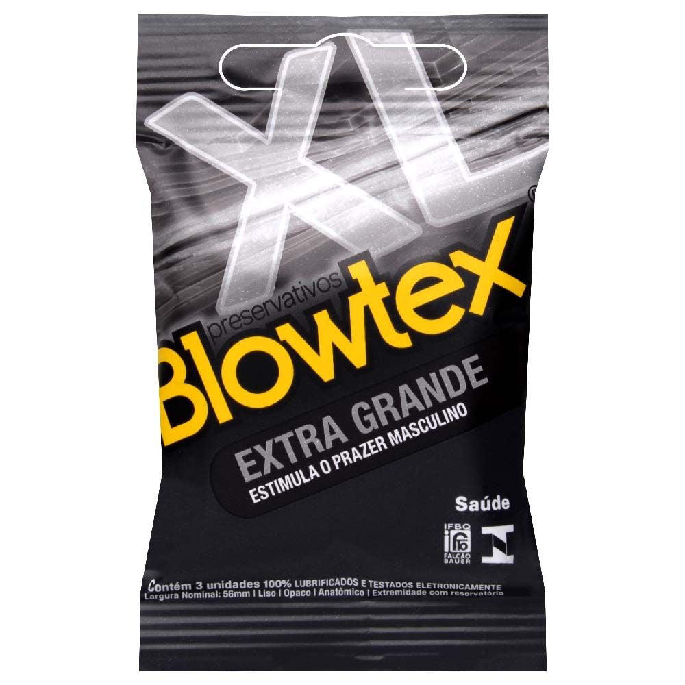 PRESERVATIVO EXTRA GRANDE 03 UNIDADES BLOWTEX