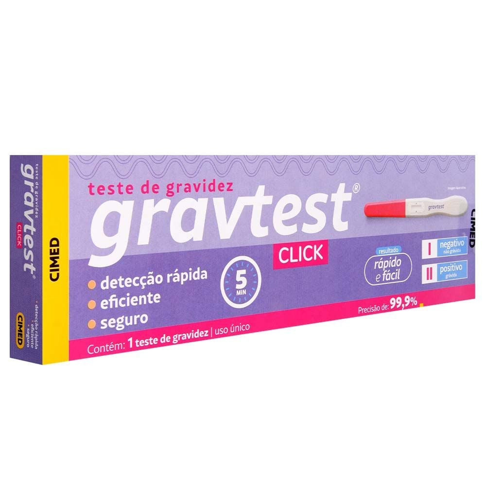 GRAV TEST CLICK TESTE DE GRAVIDEZ 5 MINUTOS CIMED