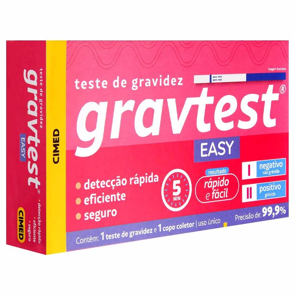GRAV TEST EASY TESTE DE GRAVIDEZ 5 MINUTOS CIMED