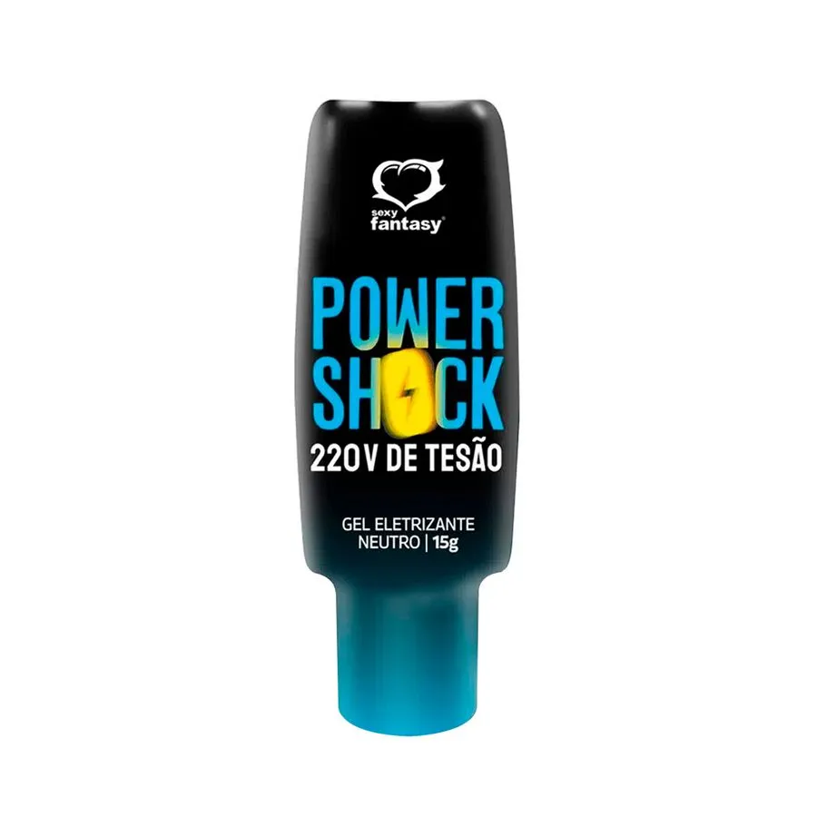 POWER SHOCK 220 V DE TESÃO GEL ELETRIZANTE NEUTRO 15G SEXY FANTASY