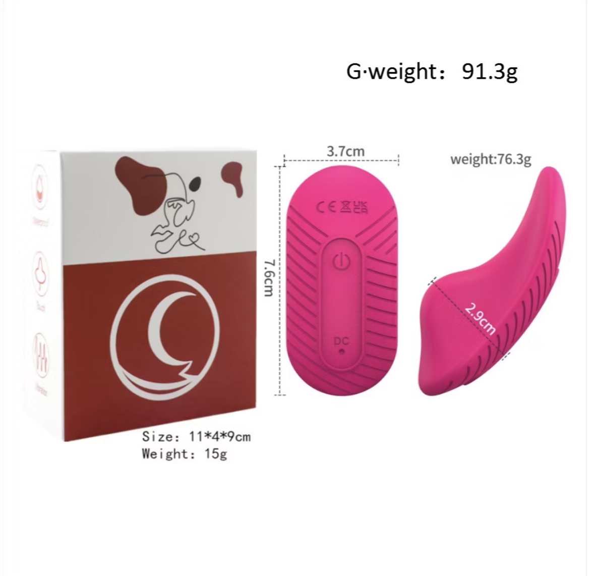 Vibrador de Calcinha Bluetooth Controle no celular a Distância via App encaixe Perfeito com Calcinha 