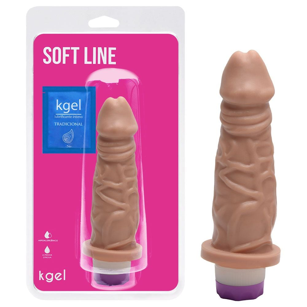 PÊNIS VIBRADOR INTERNO 18 X 4CM KGEL