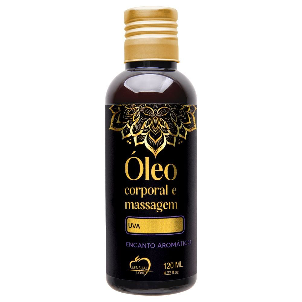 ÓLEO CORPORAL PARA MASSAGEM AROMA UVA 120ML SENSUAL LOVE
