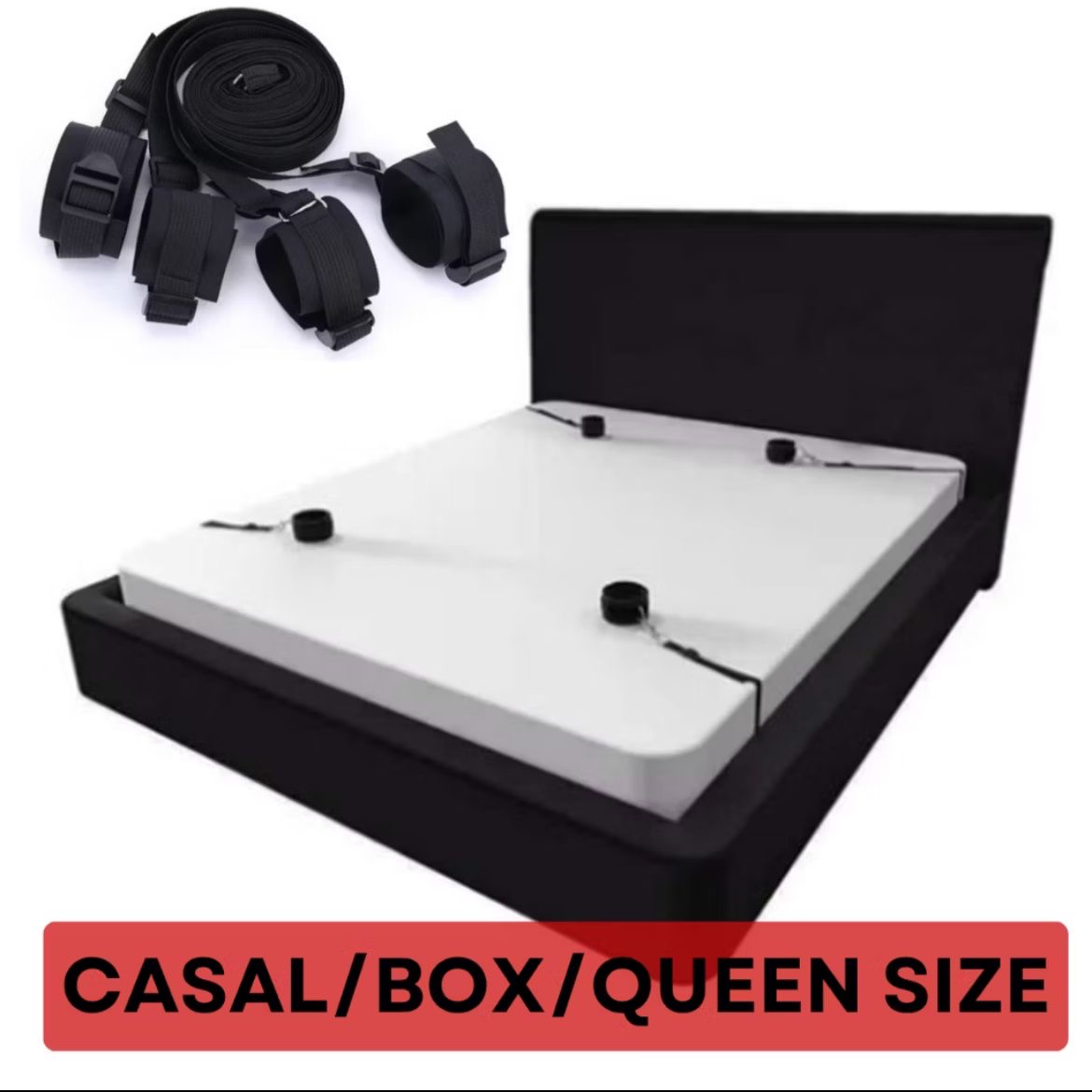 Kit Prender Na Cama Bdsm com algemas
