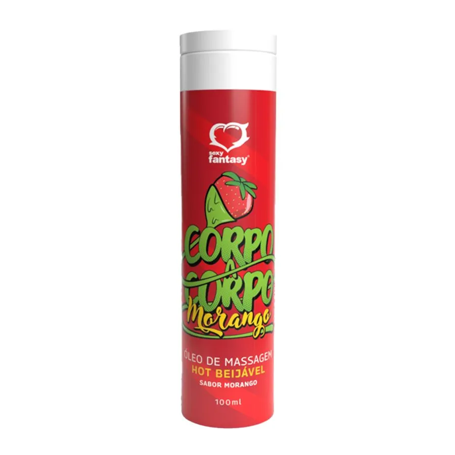 ÓLEO DE MASSAGEM CORPO A CORPO HOT BEIJÁVEL 100ML SEXY FANTASY