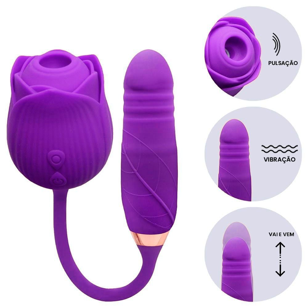 VIBRADOR PONTO G CLITÓRIS VAI E VEM 