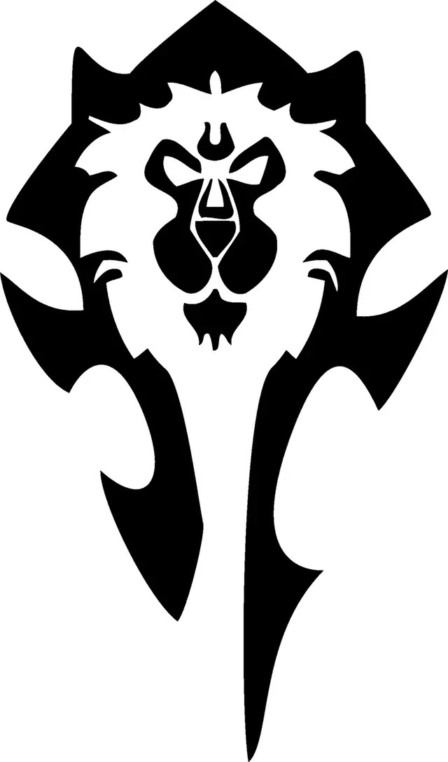 Adhesivo de león tribal