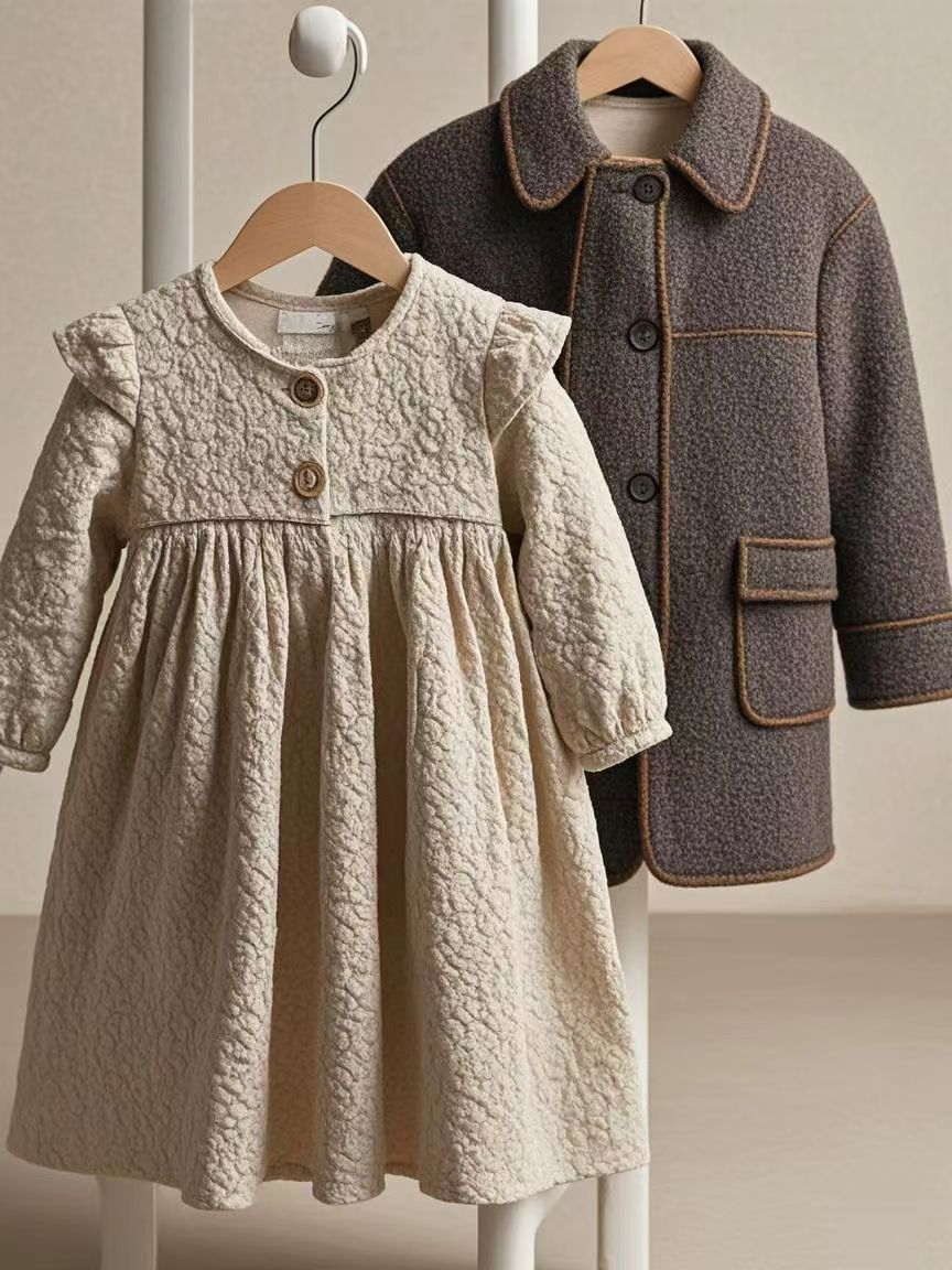 Children's Quilted Dress and Coat Set