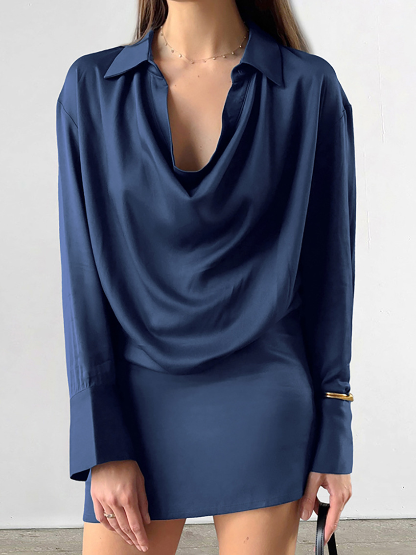 Elegant Navy Blue Dress