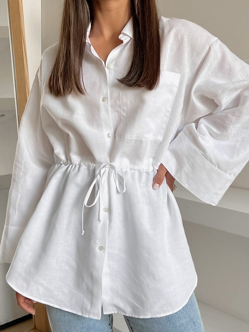 Women's White Button-Up Shirt