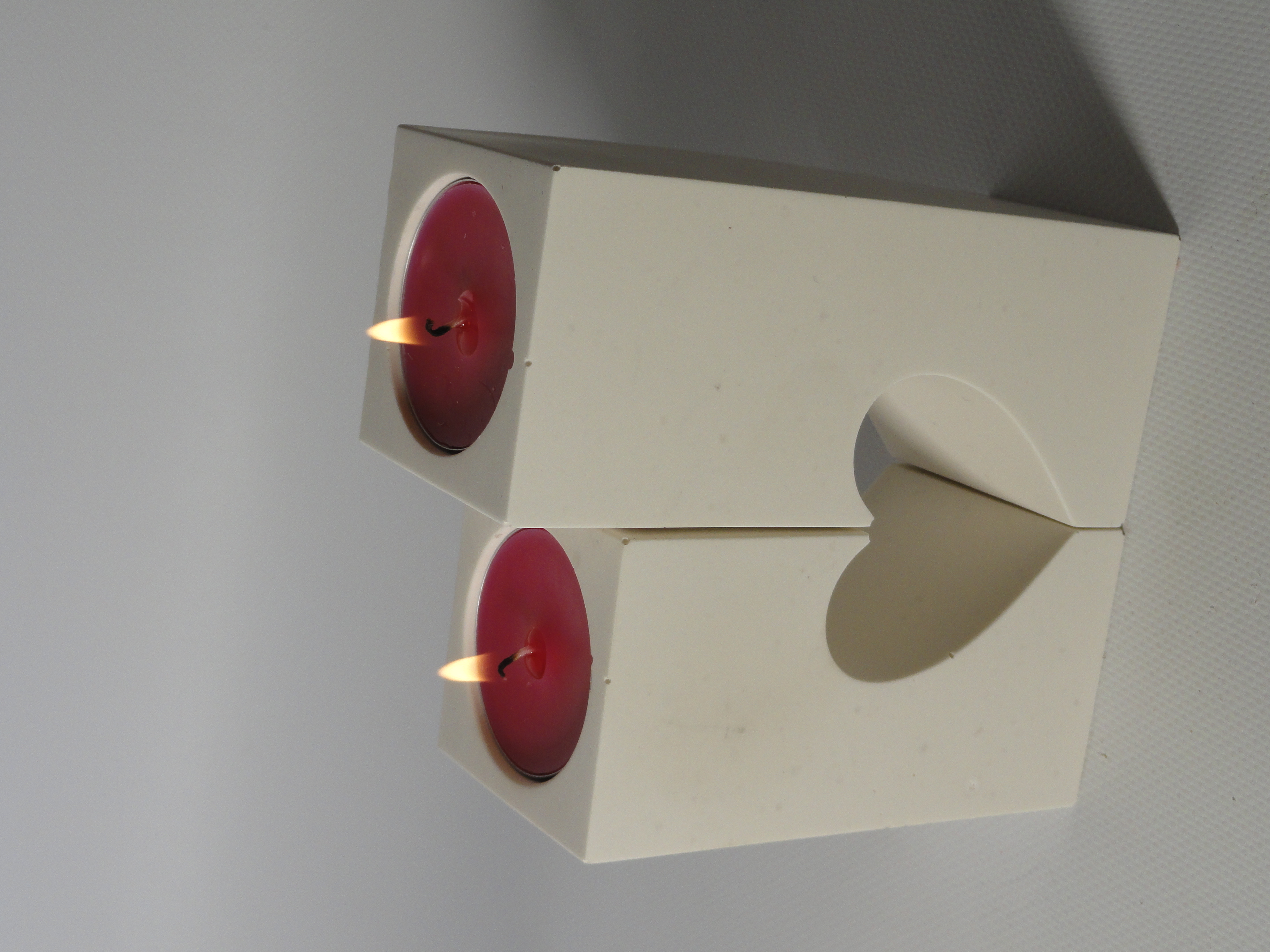 Tweedelige theelichthouder hartje 