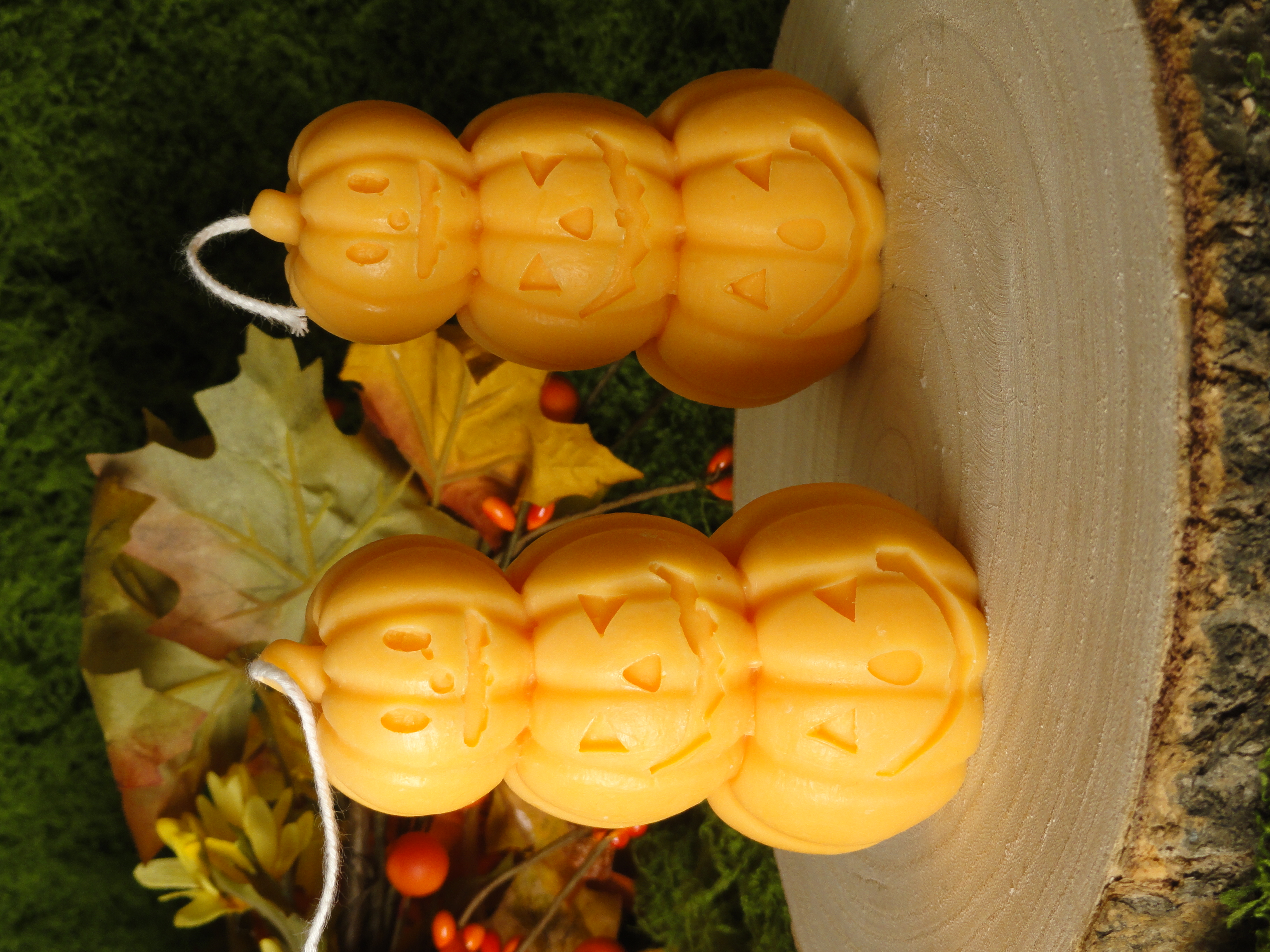 Halloween pompoen gestapeld