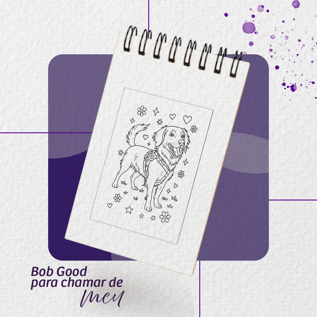 Caderno para colorir personalizado