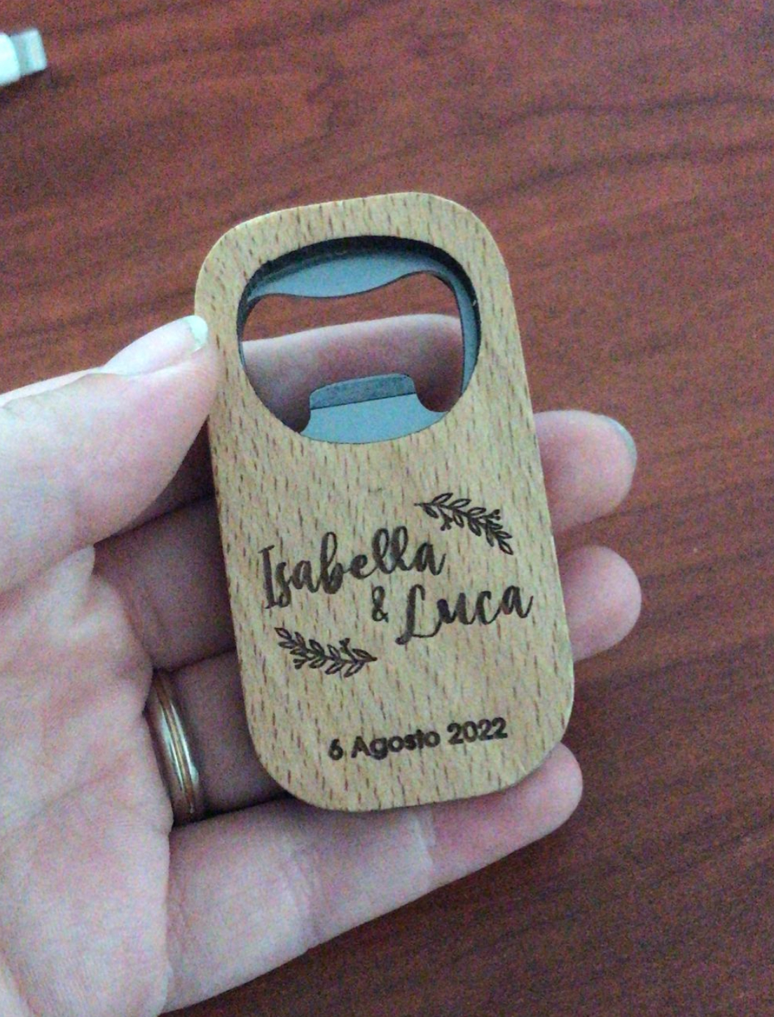 Apribottiglie in legno 7 cm