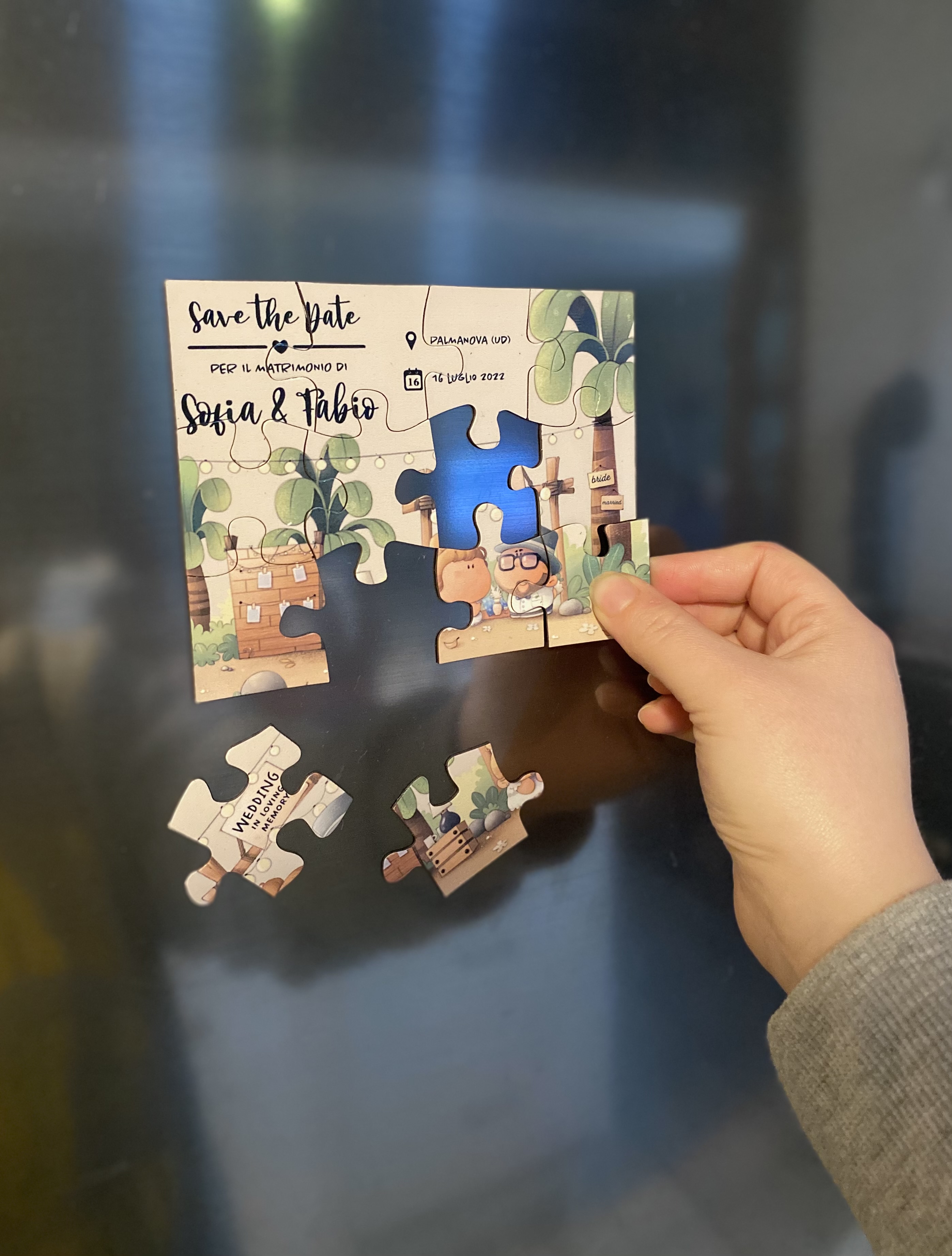 Puzzle magnetico con stampa personalizzata 13x10 cm