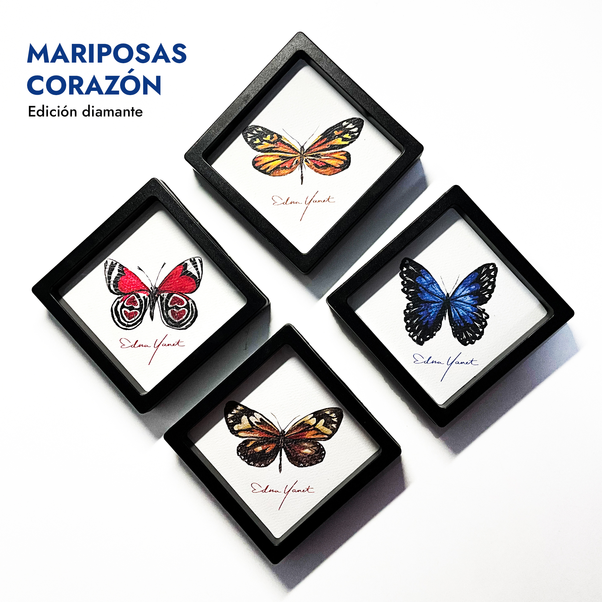 Mariposas corazón | Edición Diamante