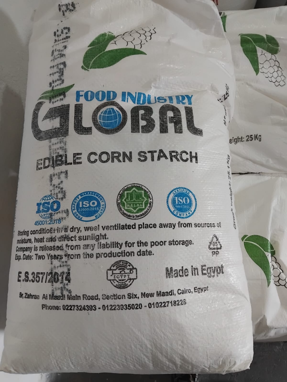 Almidón de maíz comestible Global