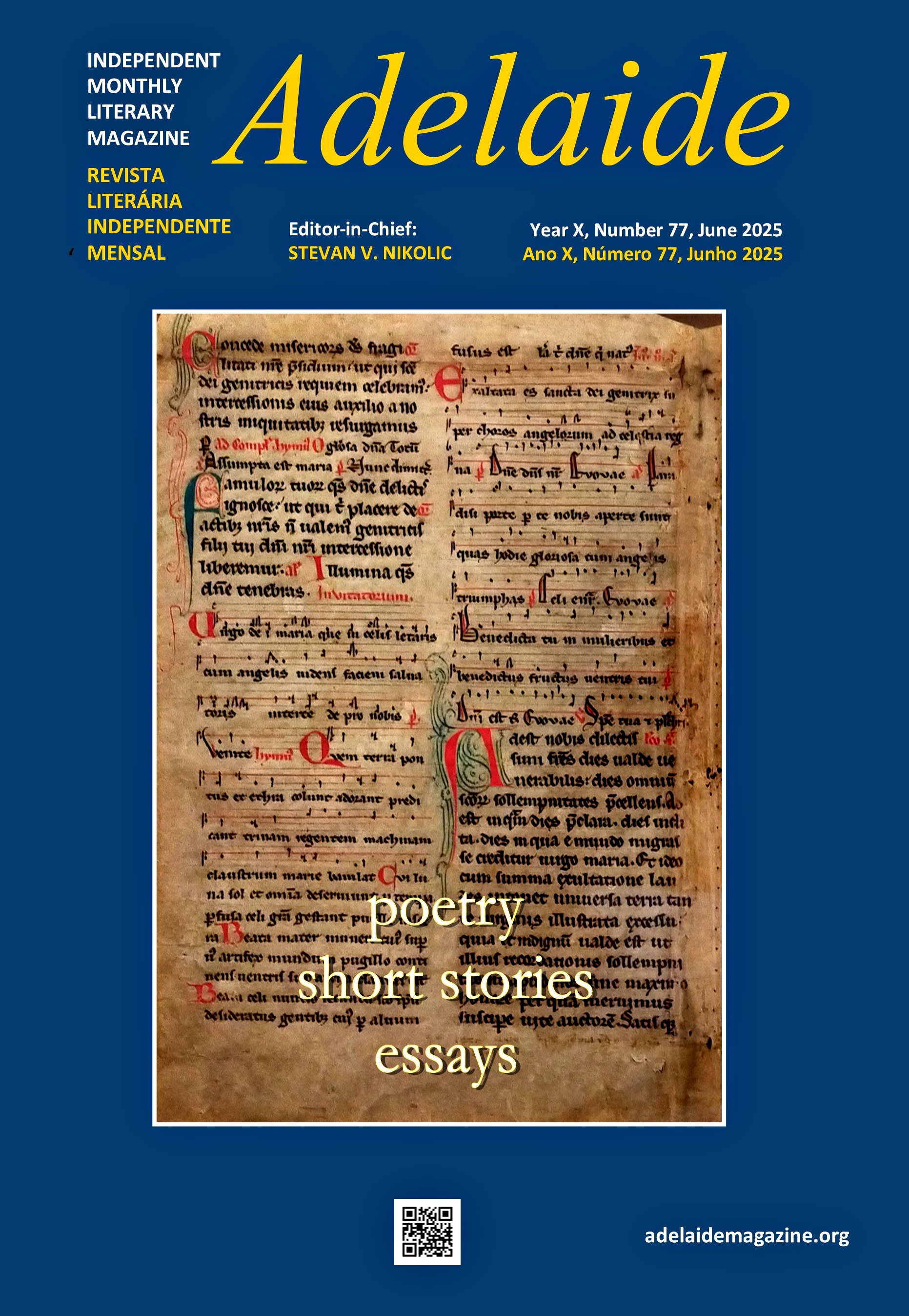 ADELAIDE LITERARY MAGAZINE No.77 Adelaide Literary Magazine