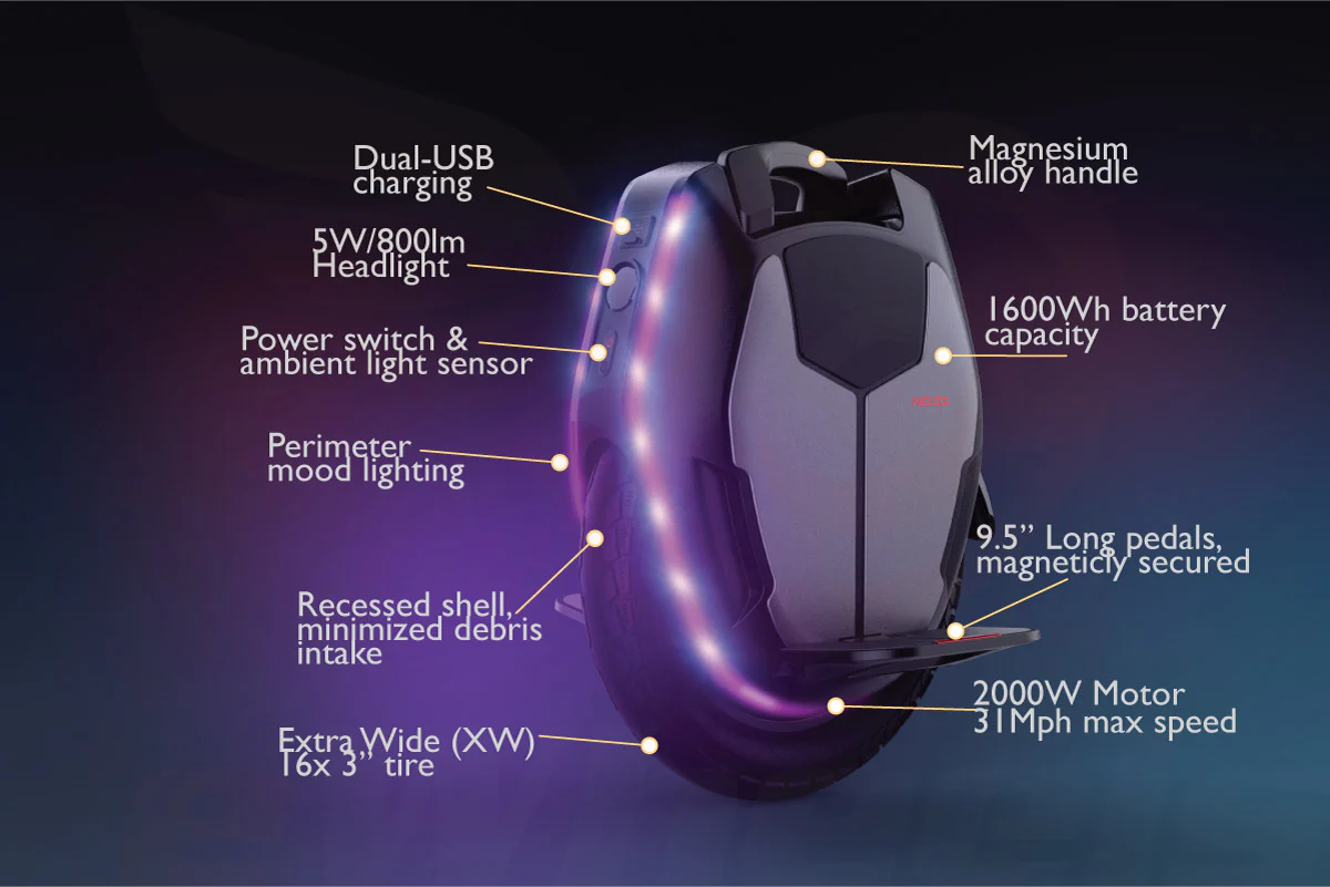 KingSong KS 16X Electric Unicycle (EUC) - Without Suspention 
