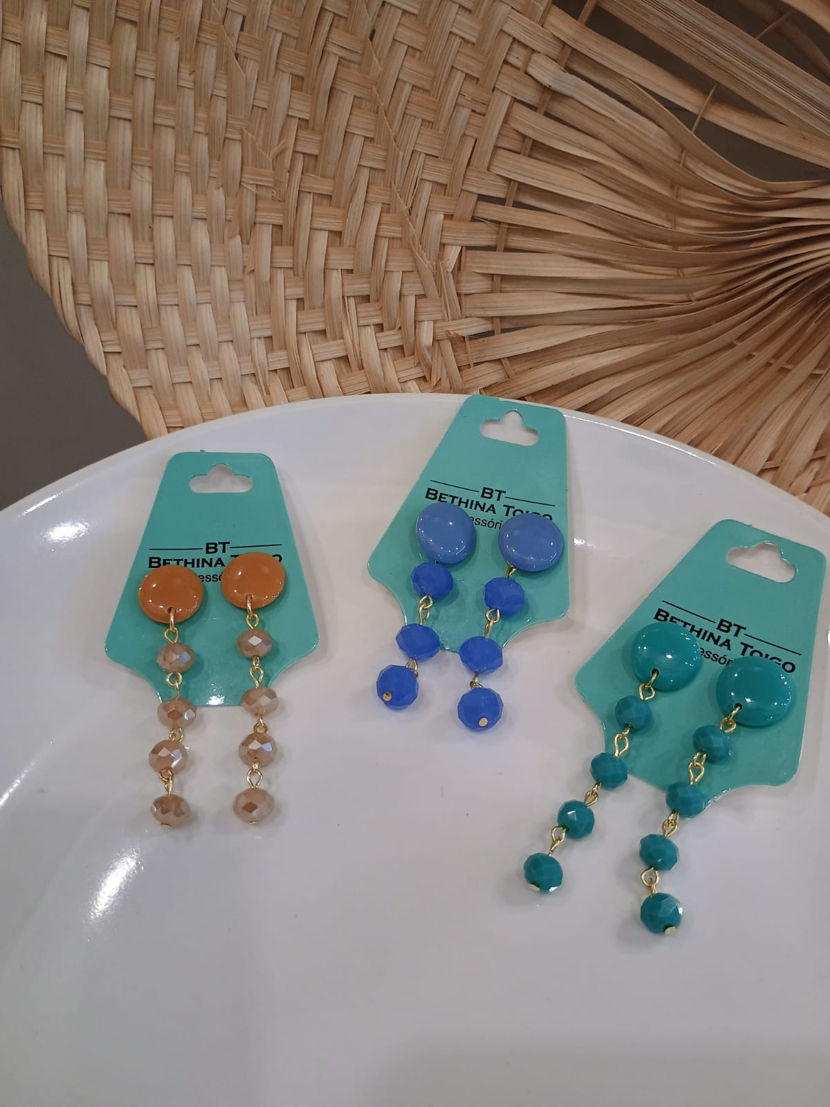 Brinco chuva de cristal