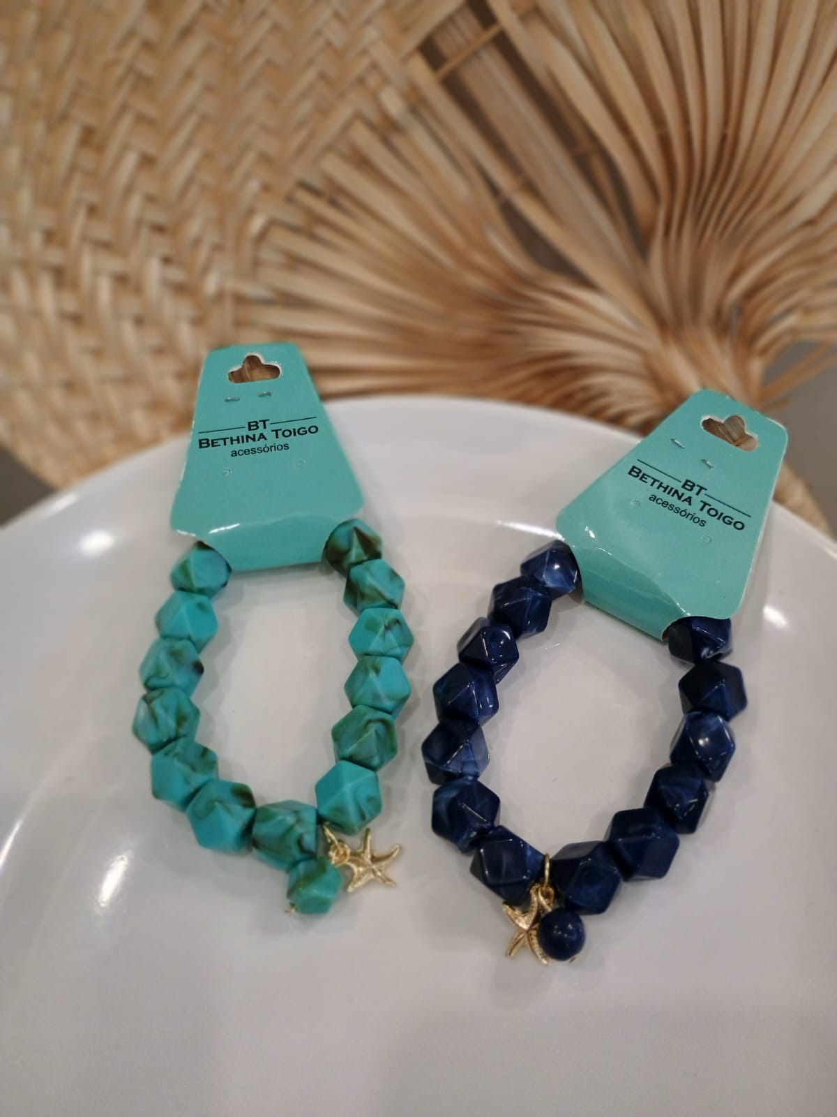 Pulseira acrílico quadrado