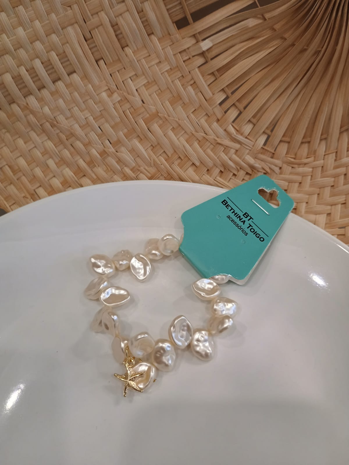 Pulseira pérolas tortas