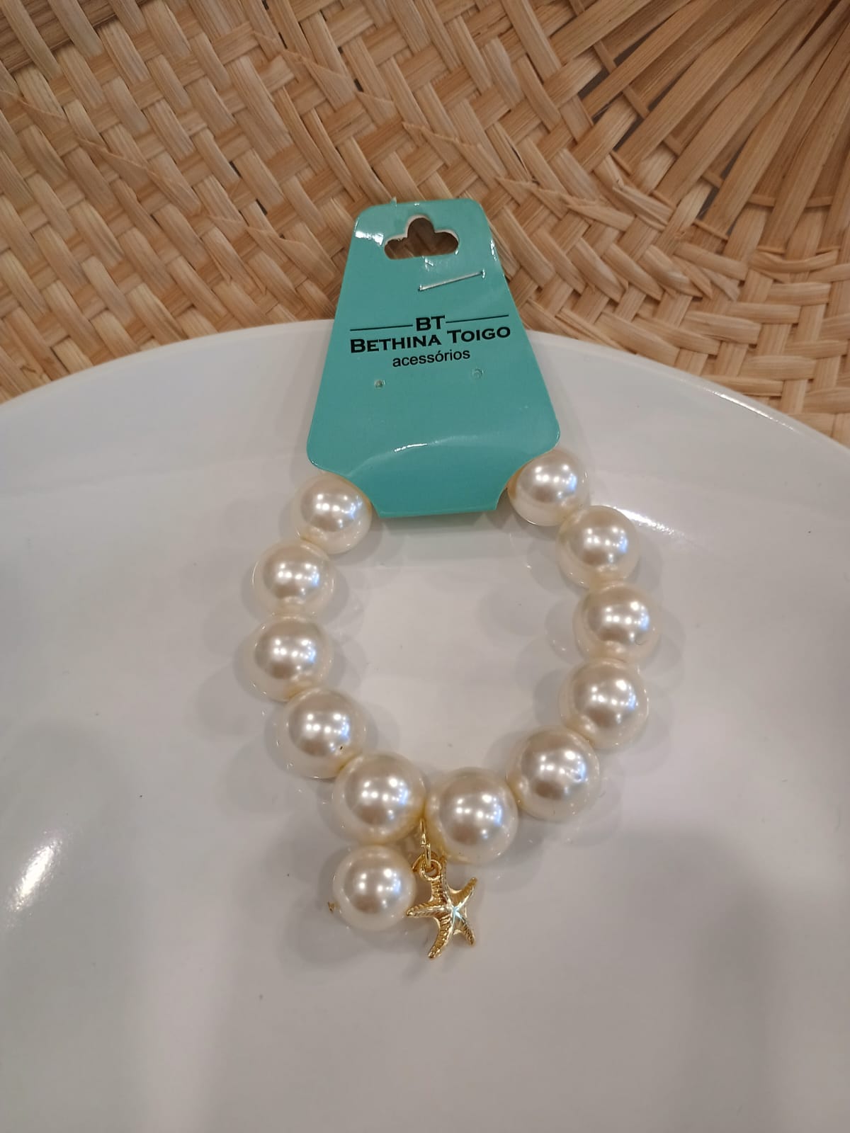 Pulseira bolas de pérolas