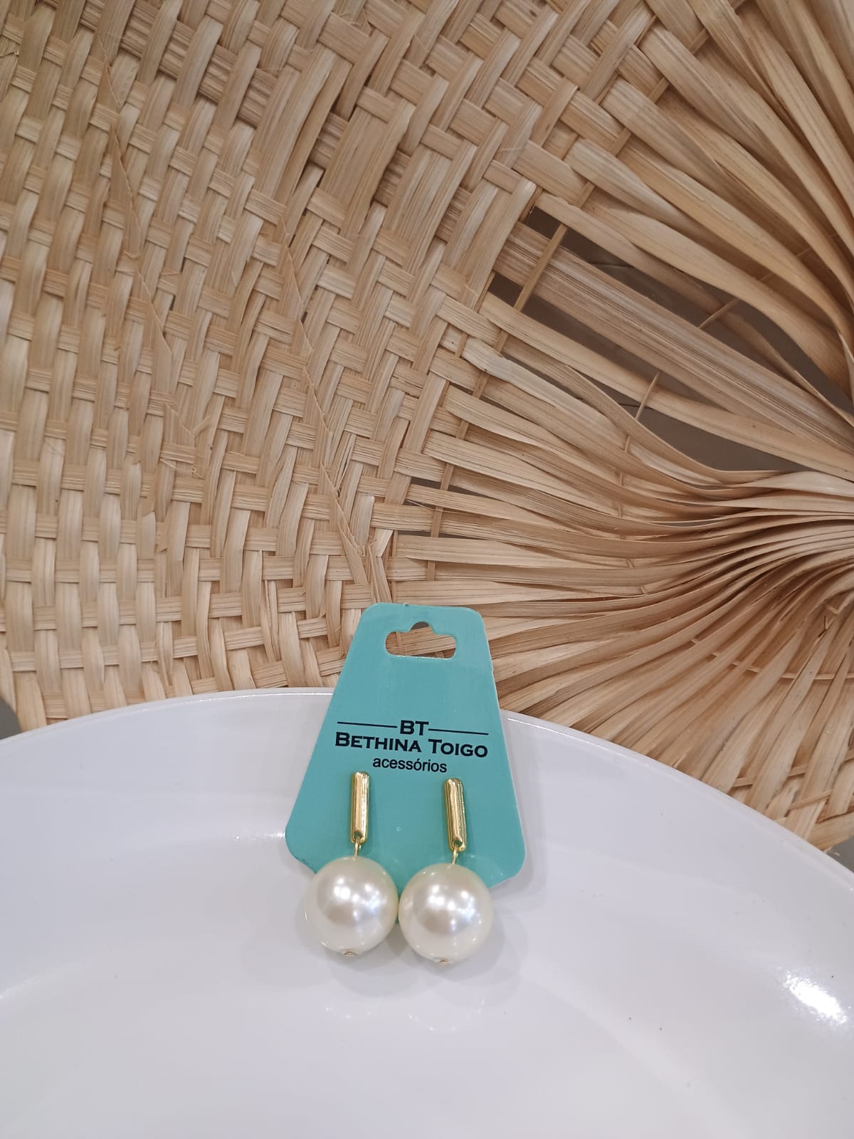 Brinco bolas de pérola