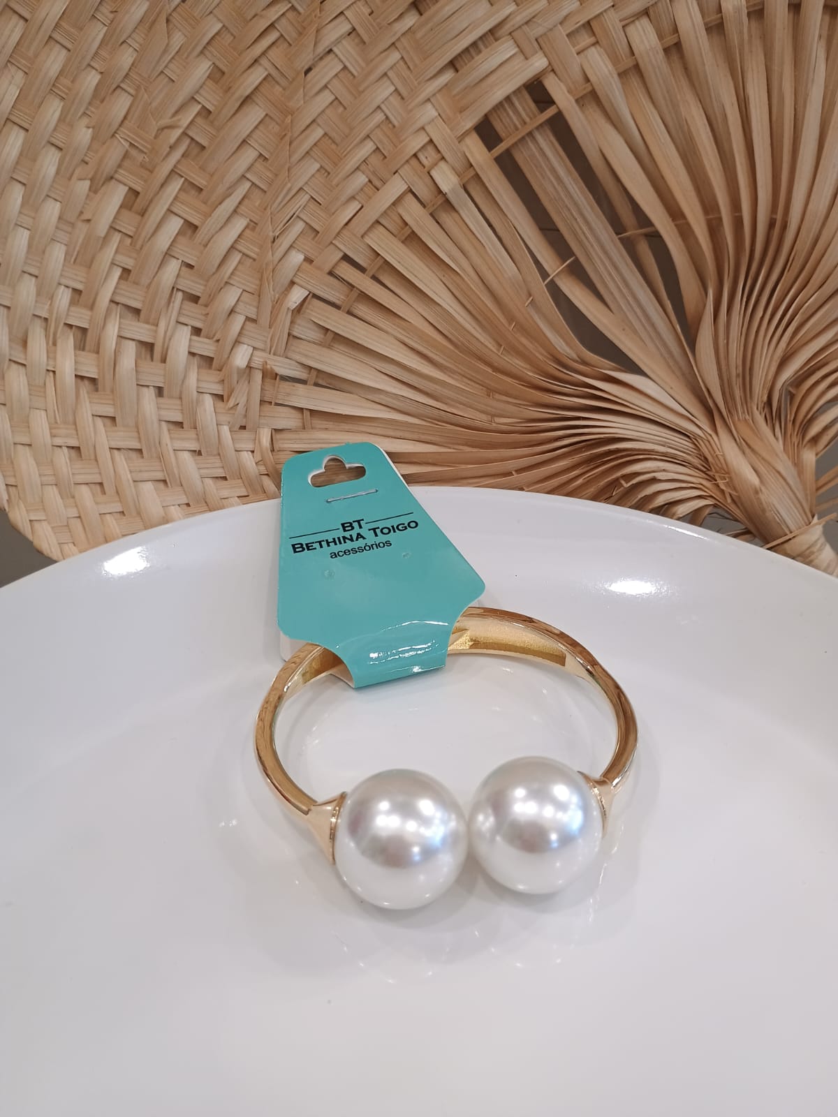 Bracelete com pérolas grande