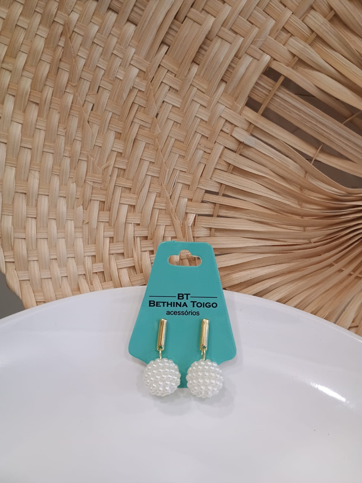 Brinco amora pérola