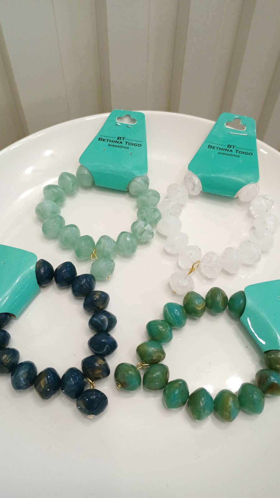 Pulseira acrílico discos cores