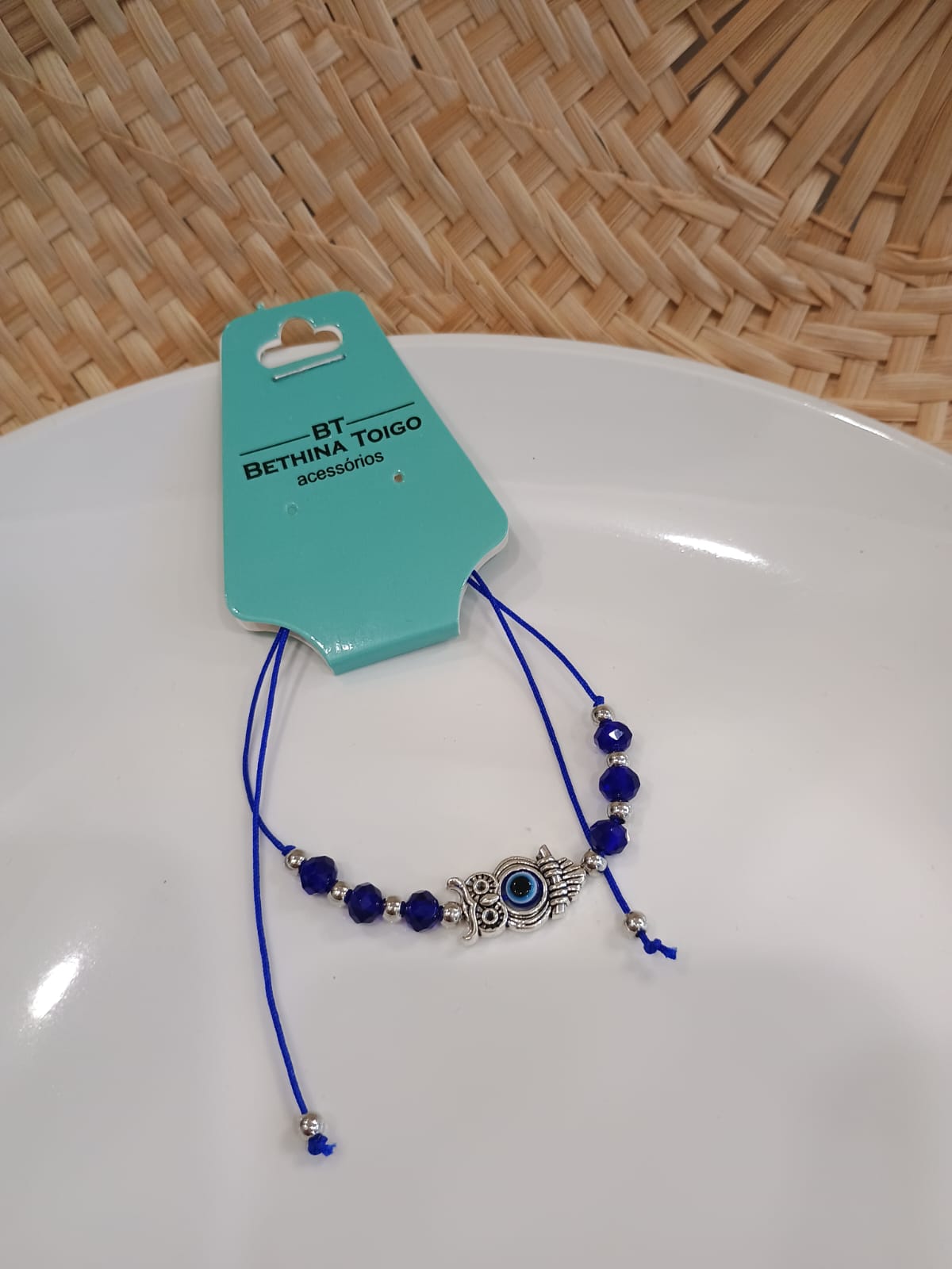 Pulseira Olho Grego com coruja