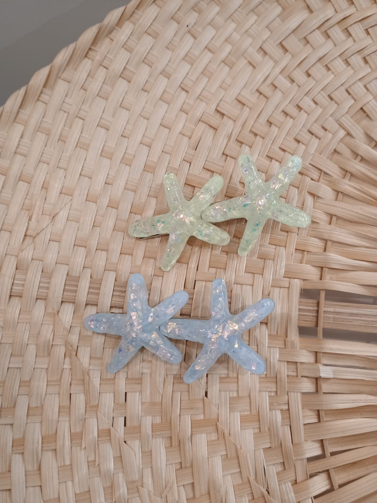 Passador de cabelo estrelas-do-mar