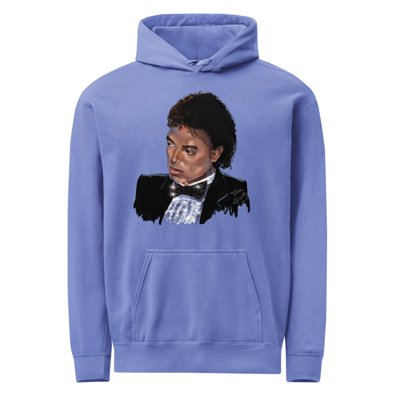 Original hand drawn, Michael Jackson Unisex garment-dyed hoodie