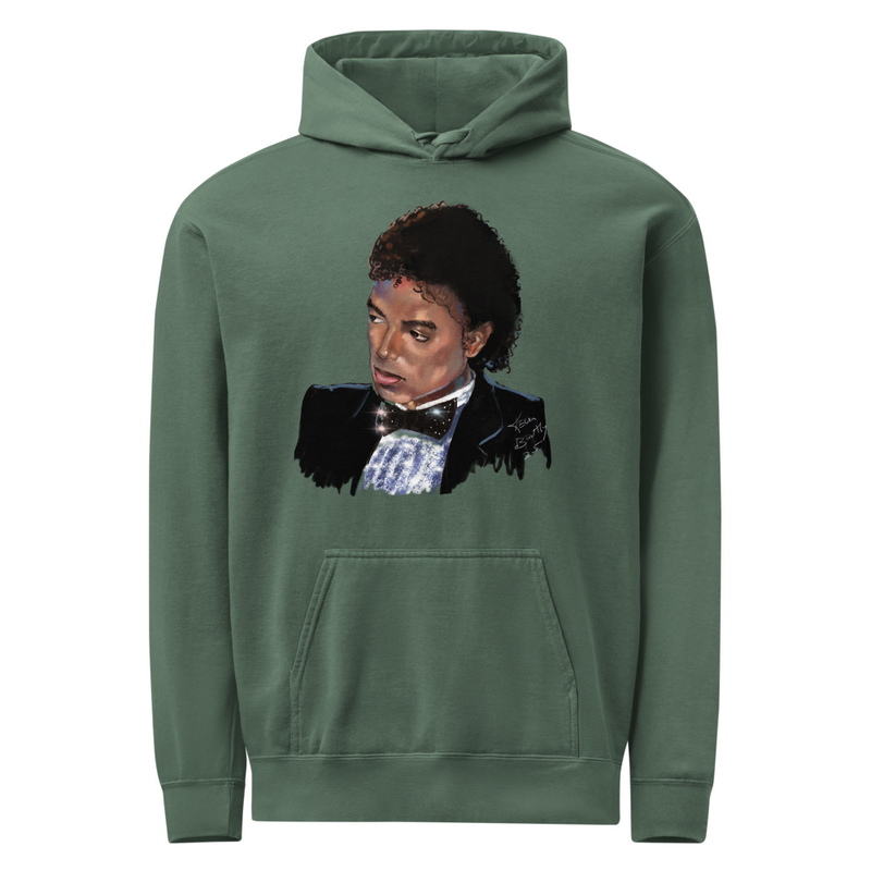 Original hand drawn, Michael Jackson Unisex garment-dyed hoodie