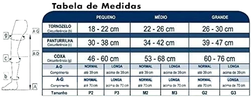 Meia coxa media compressão Select Comfort 20-30mmhg 7/8 Tam. G2 Pé Aberto- Sigvaris